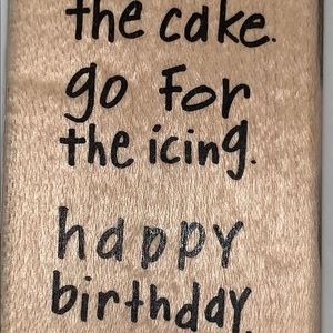 Happy Birthday Rubber Stamp